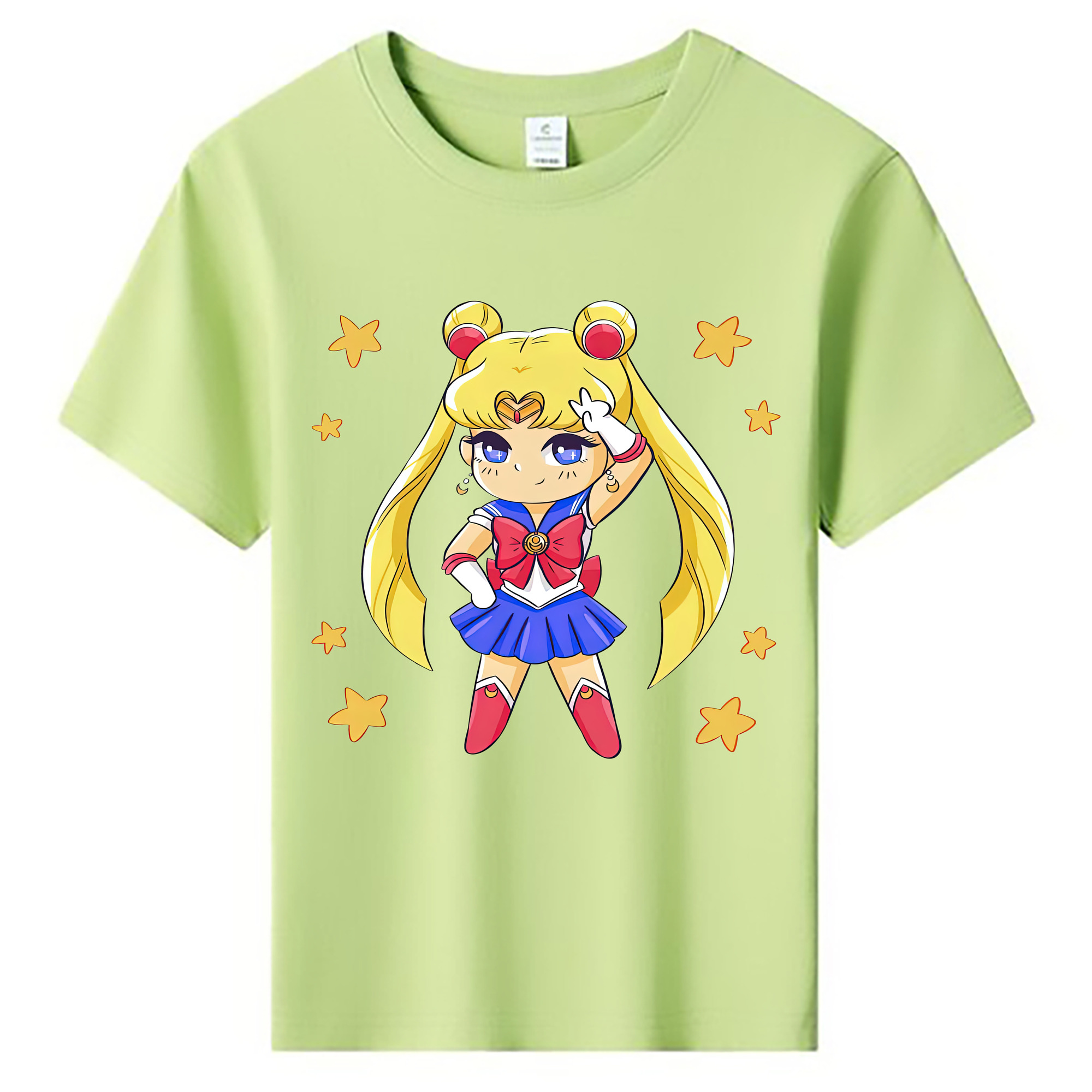（画像用） 美少女戦士セーラームーン 月野 うさぎ つきの うさぎ Sailor Moon Tsukino Usagi 綿100％キッズTシャツ（フロントプリント）